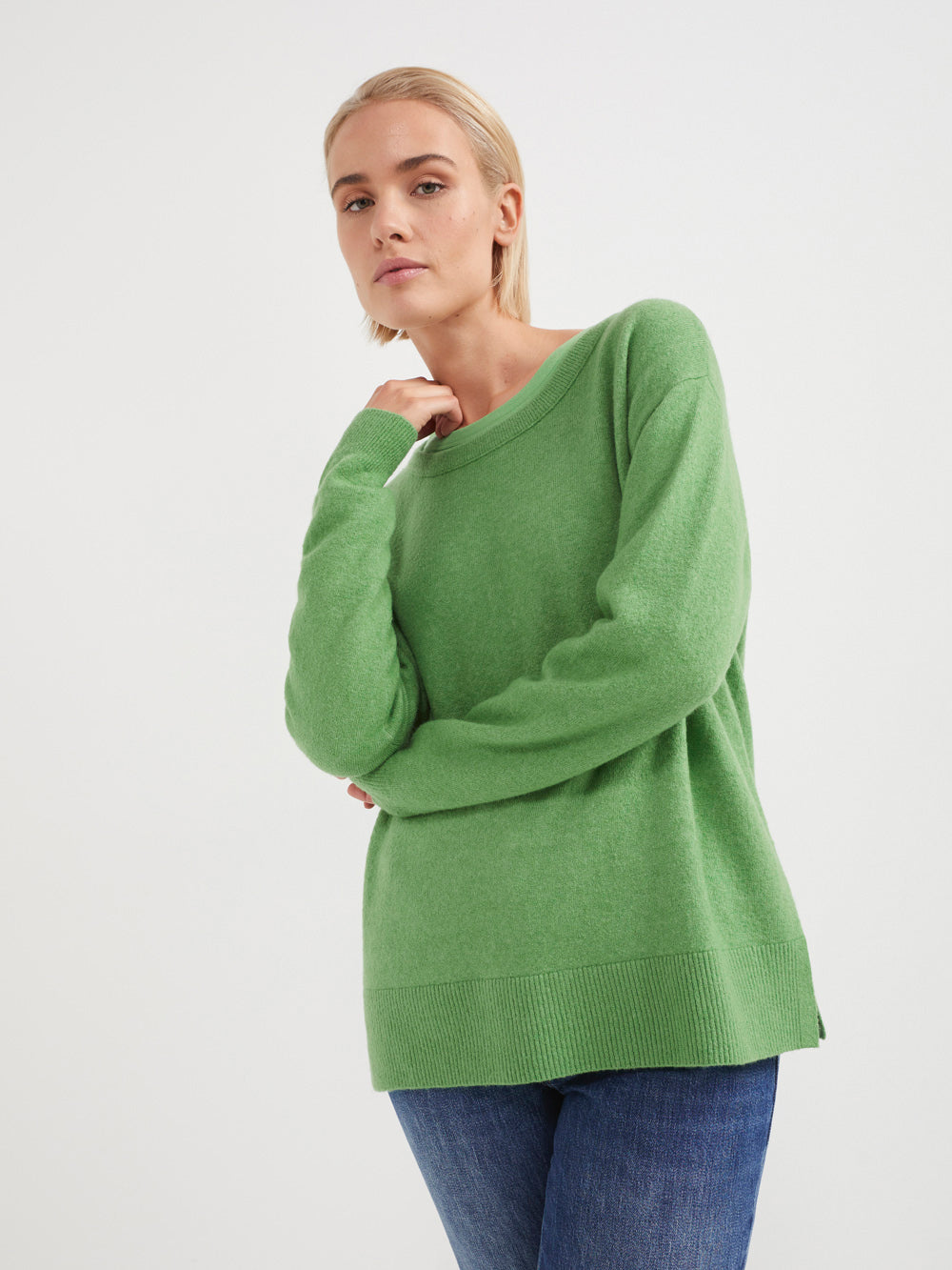 The Relaxed Open Neck Pullover