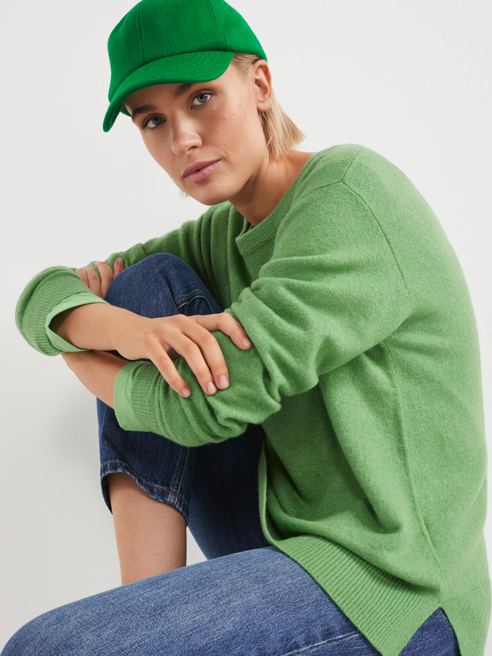 The Relaxed Open Neck Pullover