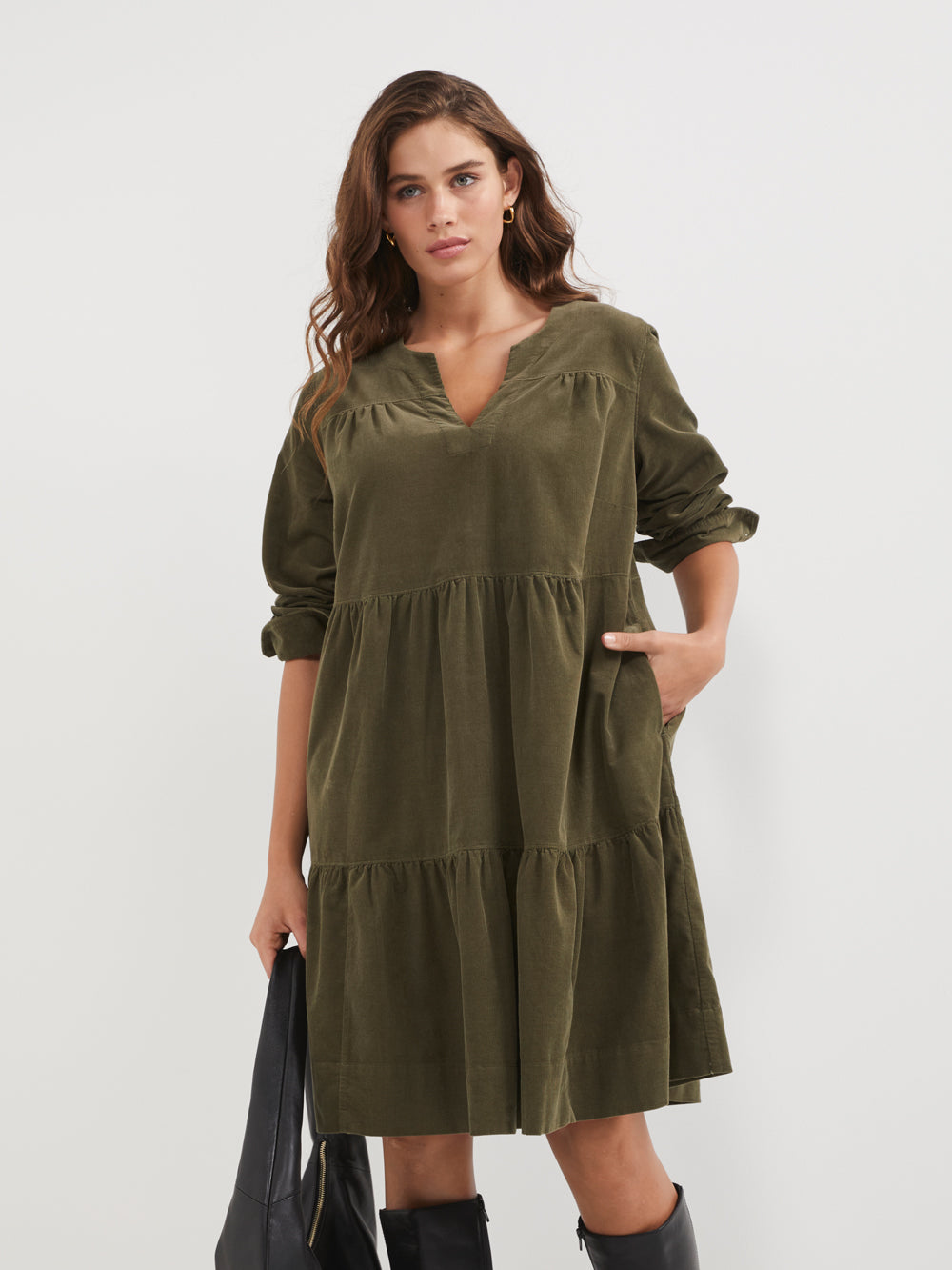 The Soft Washed Cord Dress