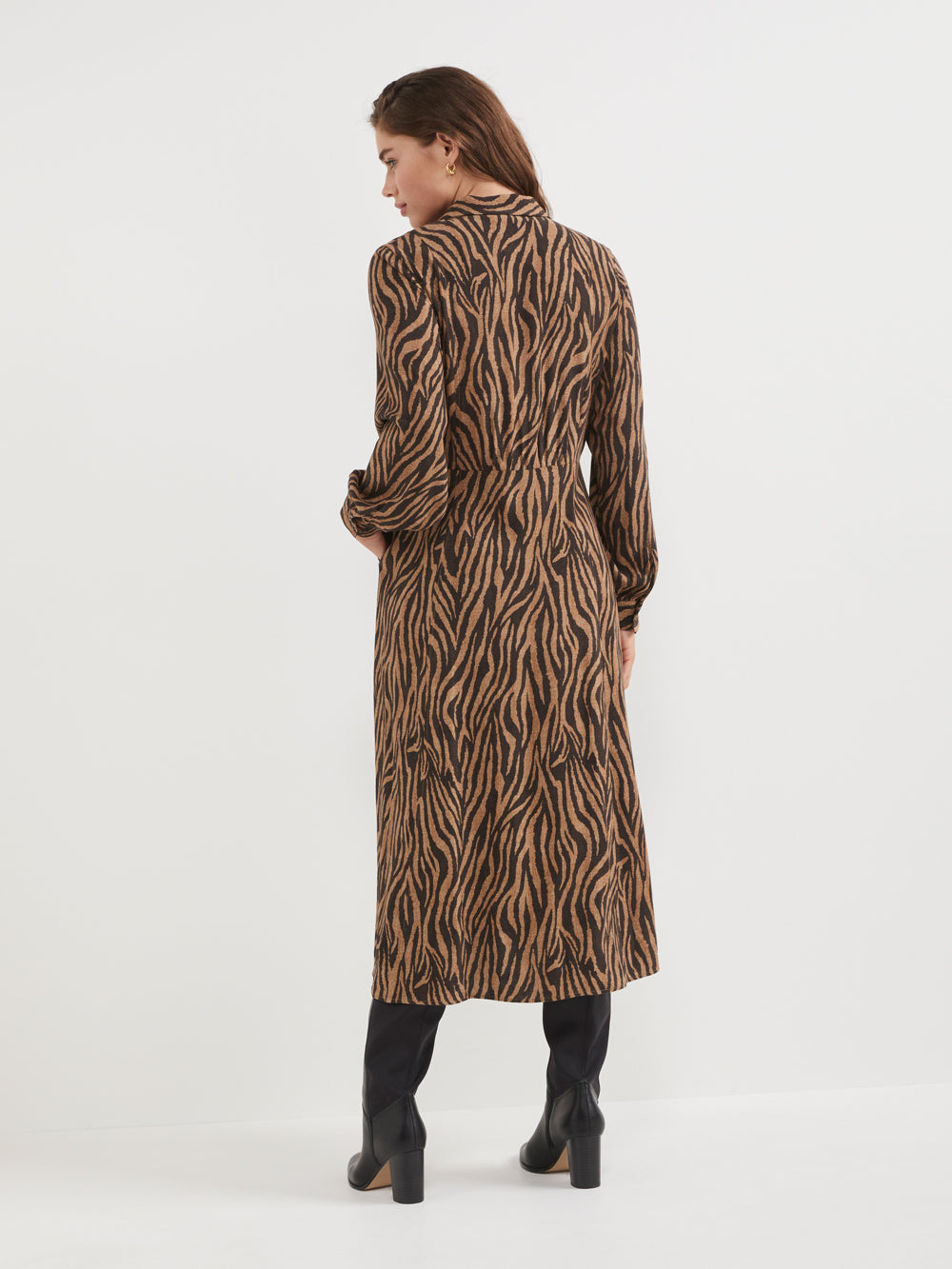 The Tiger Print Shirt Dress