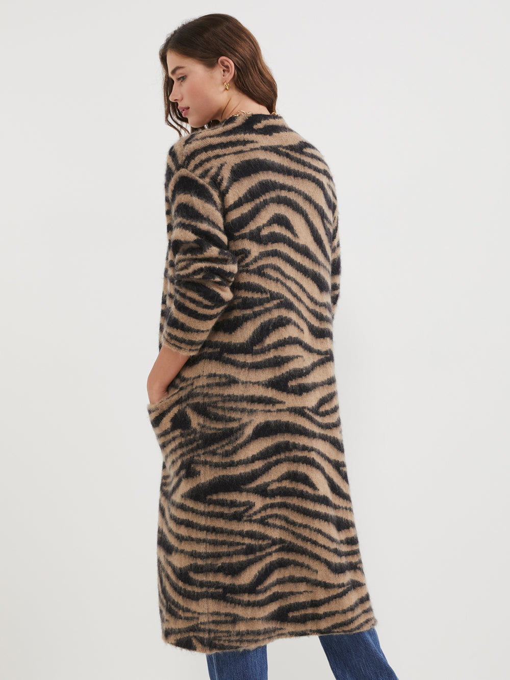 The Mohair Blend Tiger Cardigan