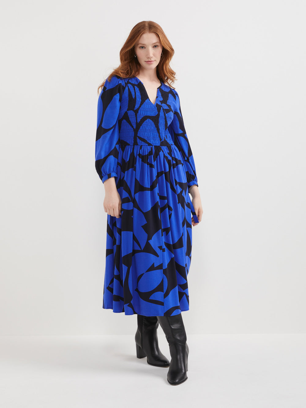 Bria Wrap Dress blue – Wray Crafted