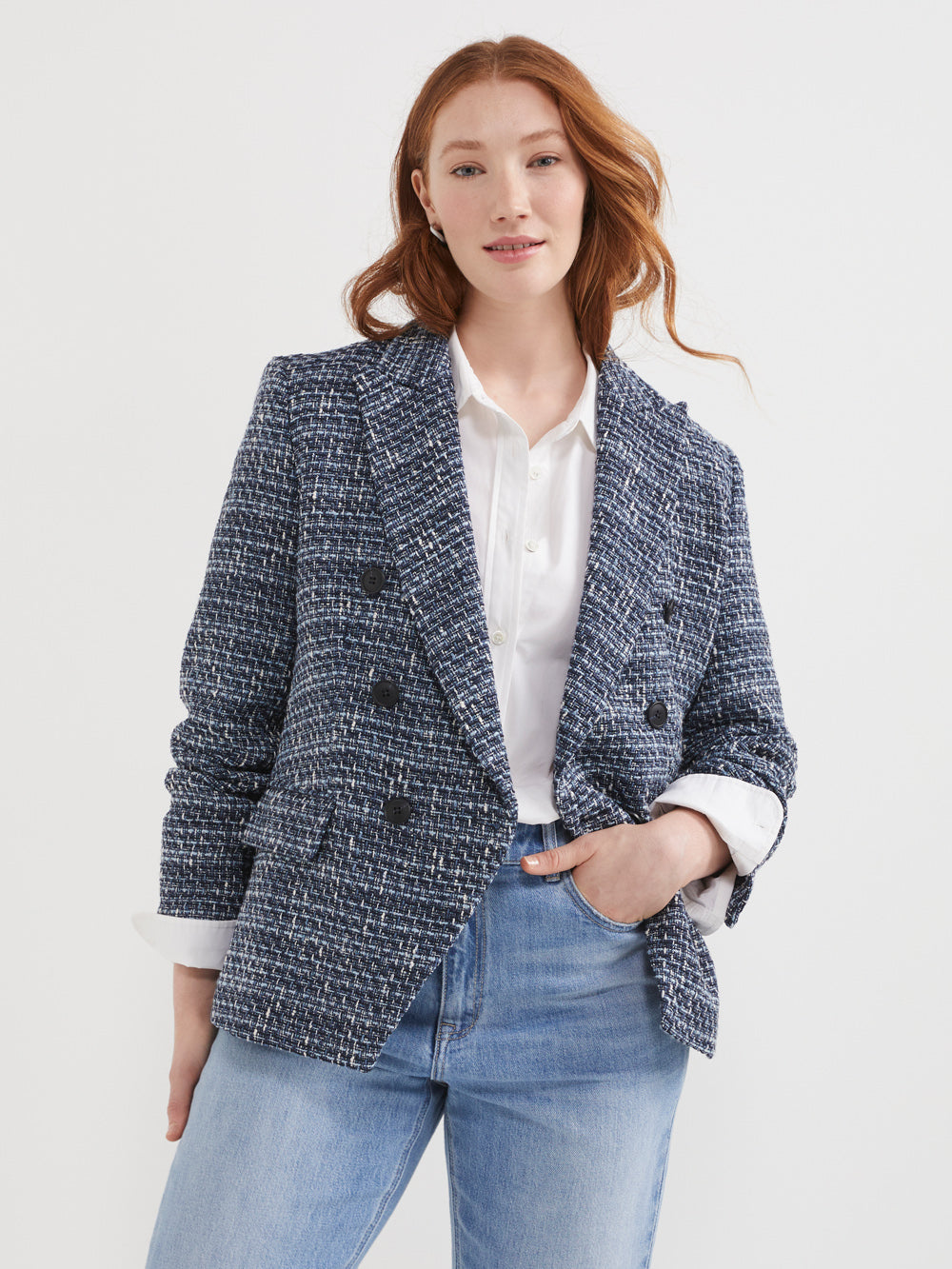 The Fitted Tweed Check Blazer