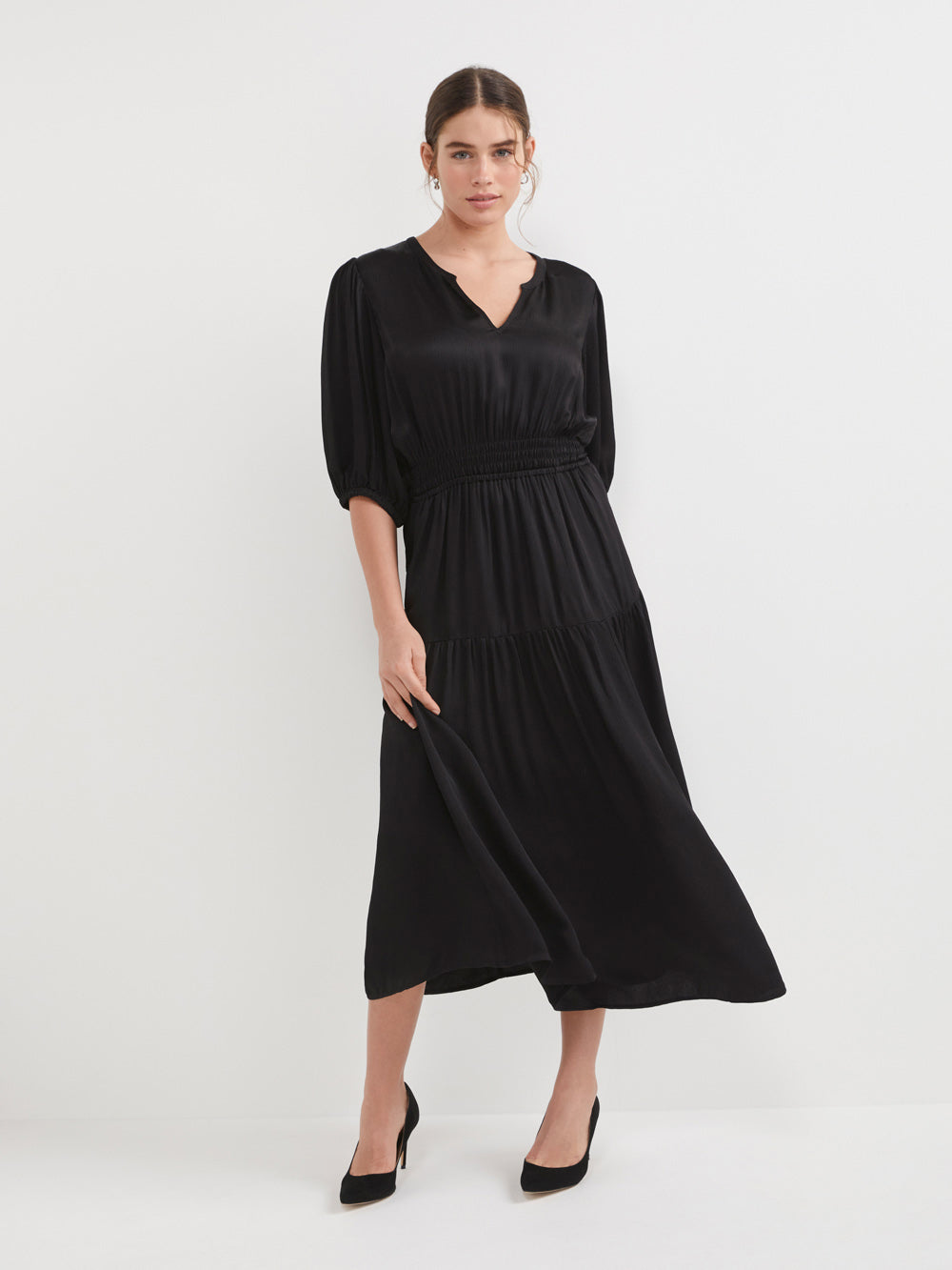 The Draped Crinkle Dress