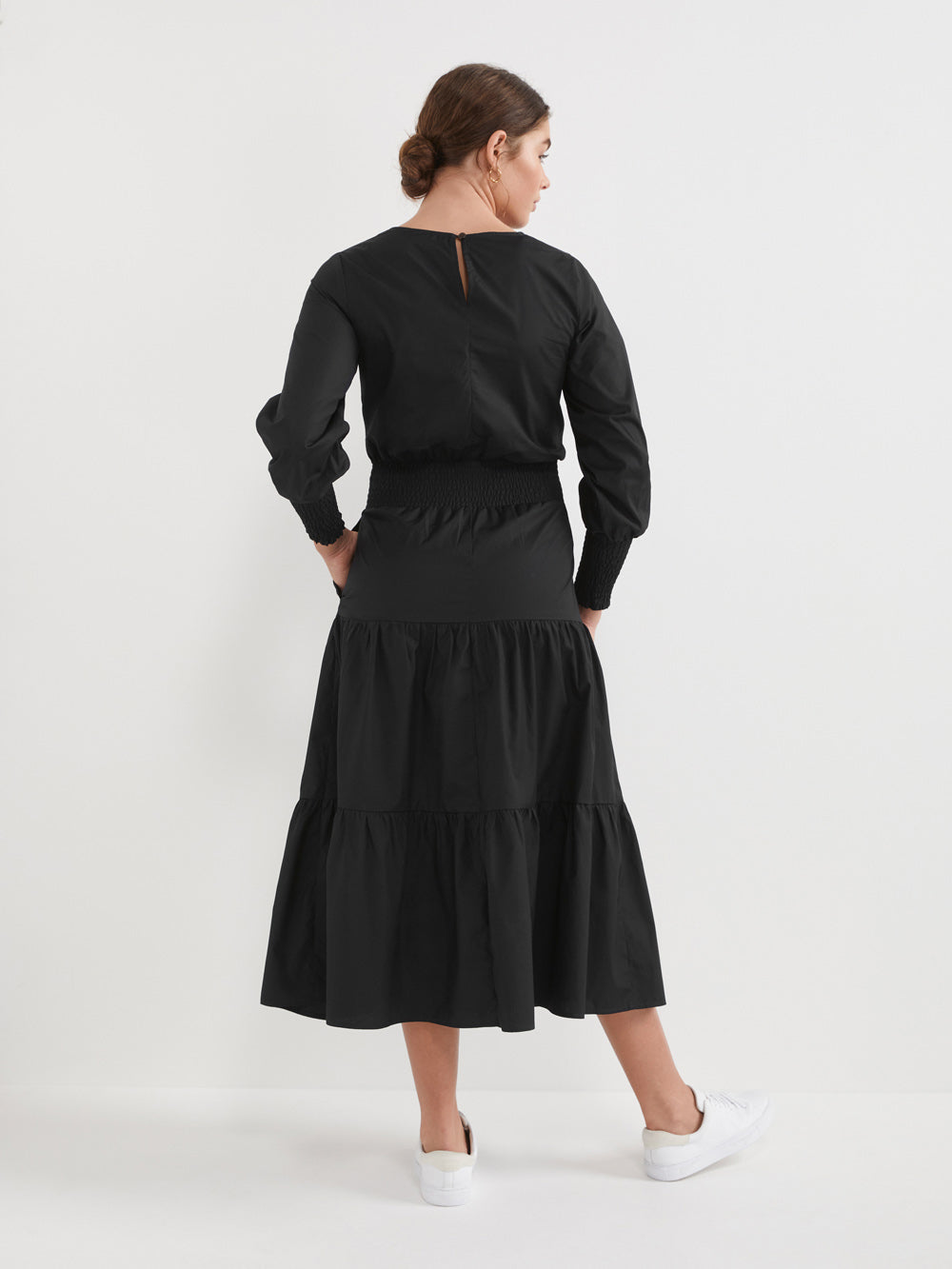 The Cotton Poplin Twist Detail Dress