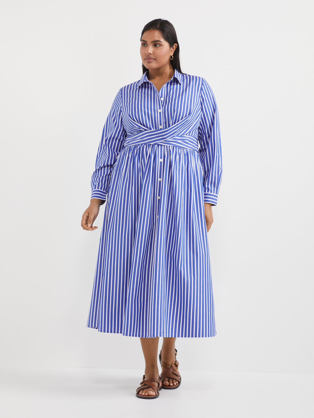 Y´s 21SS Te/POPLIN DRAPE SHIRT DRESS 249-