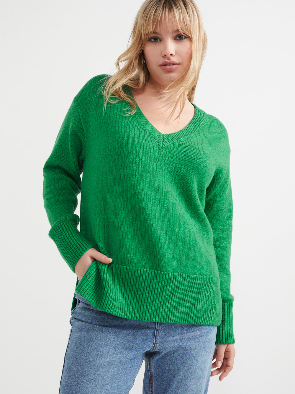 Lucky BRAND Women Sweater V-neck Icy Green Teal Chenille Knit Long Sleeve  Small for sale online