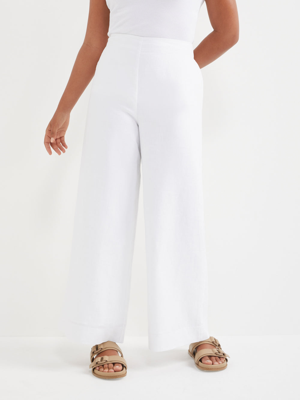 The Flat Front Linen Pant