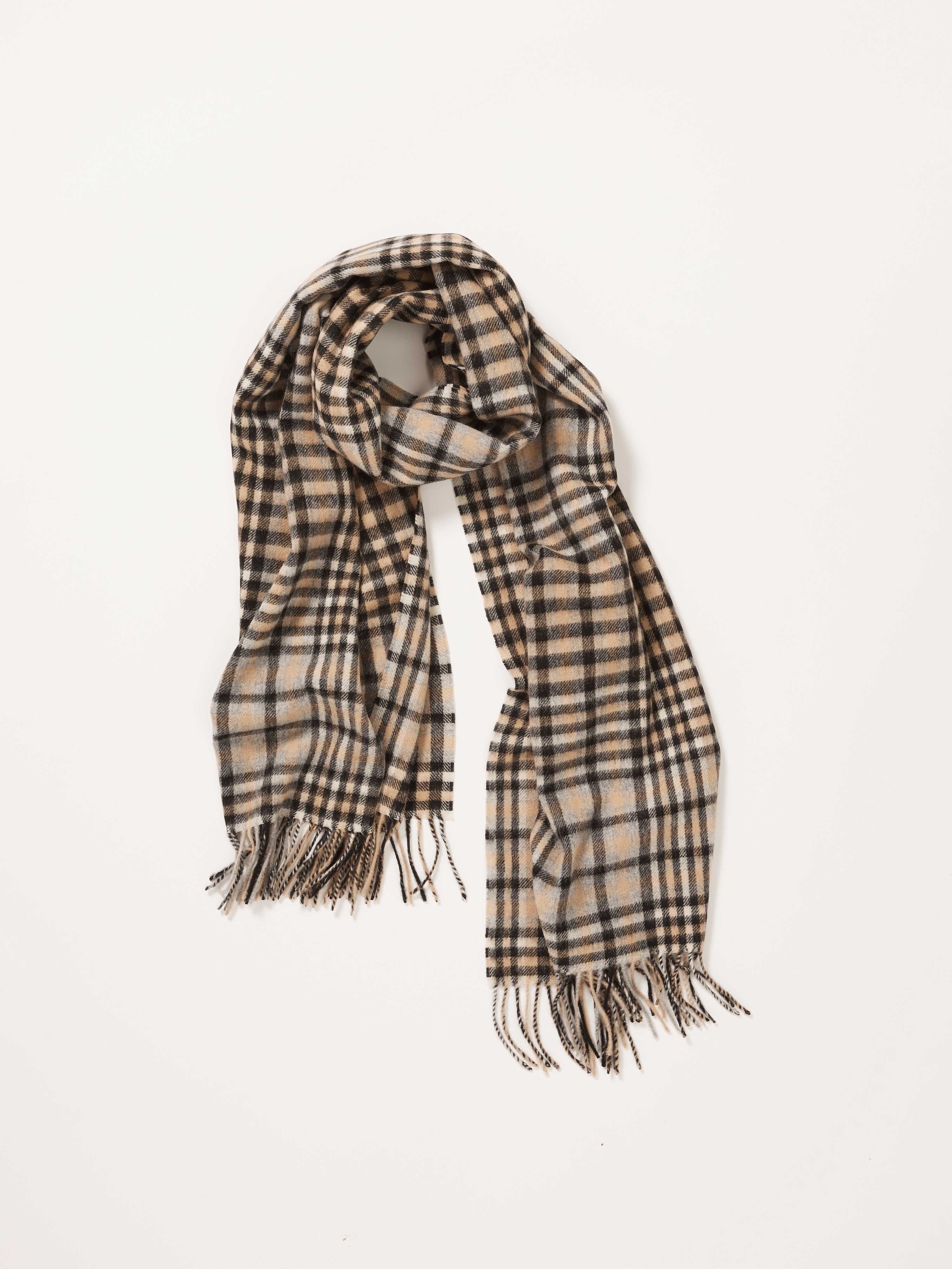 Sustainable statement/ logomania scarf. Pure Icelandic wool. Extra large.  Oatmeal/Cappuccino