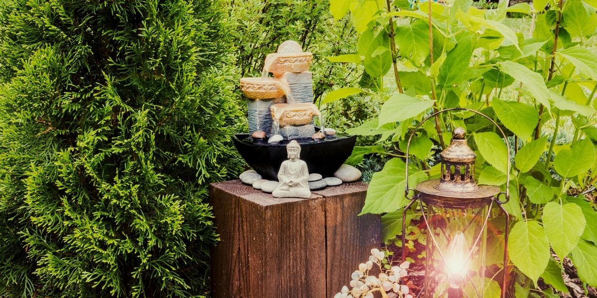 Grande fontaine extérieur mur d'eau visage de bouddha 1 m 80