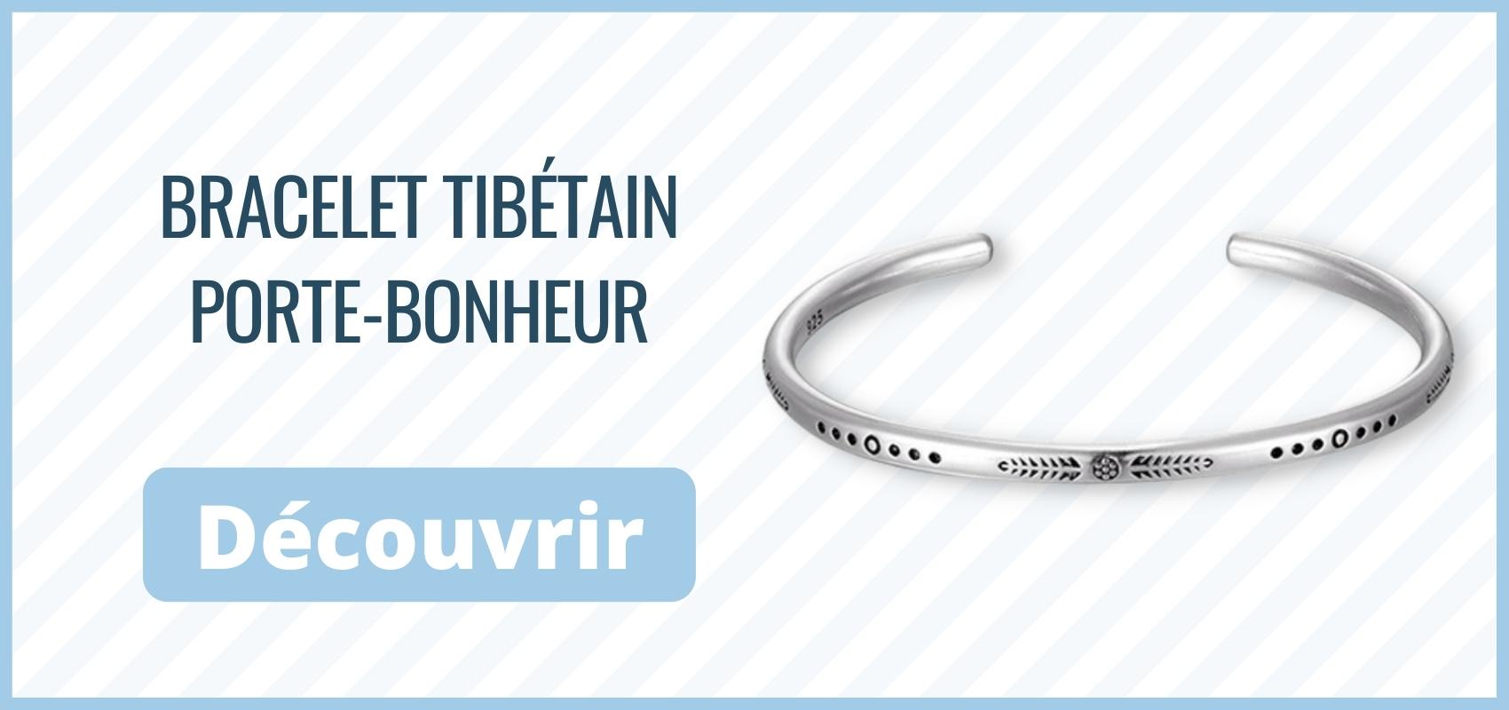 Bracelet Tibétain porte bonheur en argent