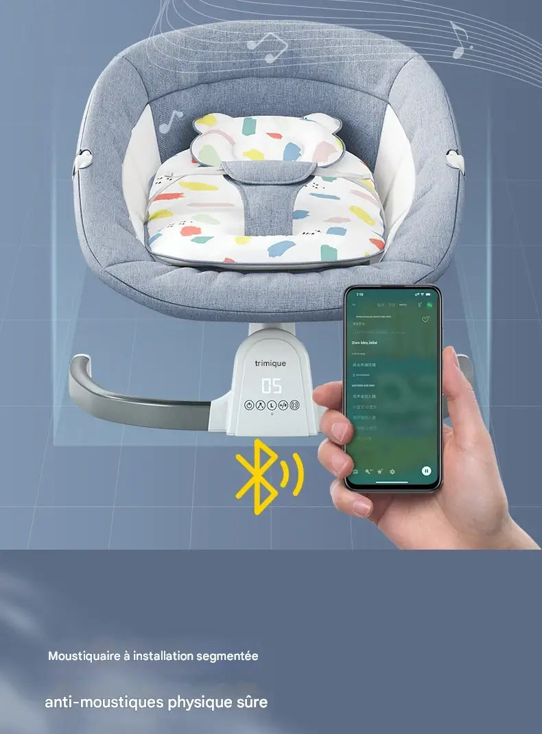 Balancelle bébé™ | Chaise Berçante Musicale LED™