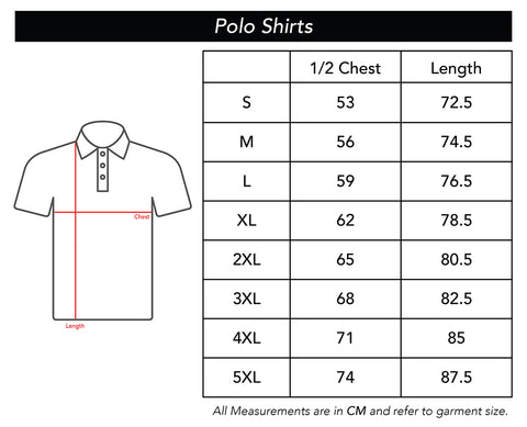 PBR Shop - Size Charts – PBR Australia Shop