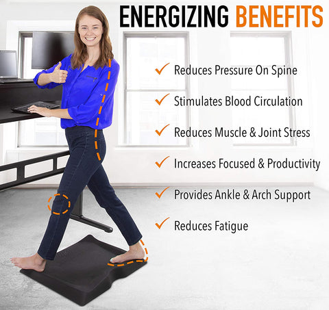 Enjoy a more comfortable, ergonomic workday with a standing mat.