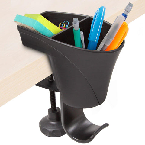 Stand Steady Clamp-On Desk Organizer | Pen Cup