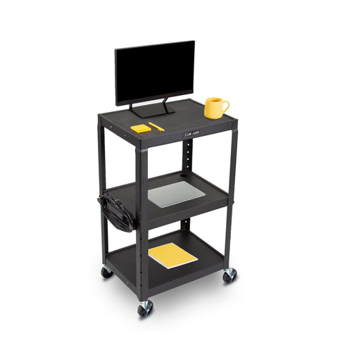 A basic AV cart frame allows for easy storage and helps keep costs to a minimum. 