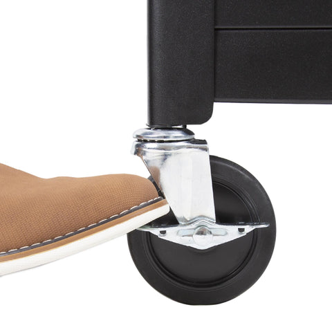 Full-swivel, locking wheels allow you to take your mobile workstation on-the-go in any workspace! 