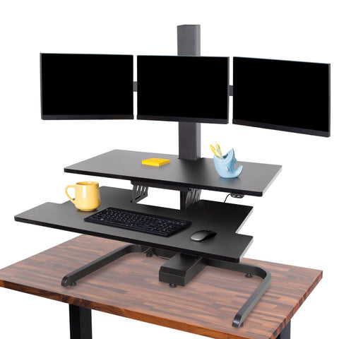 Techtonic electri standing desk converter by Stand Steady.