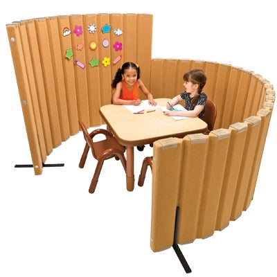 Sound-absorbent dividers offer privacy and minimized distractions in your classroom.