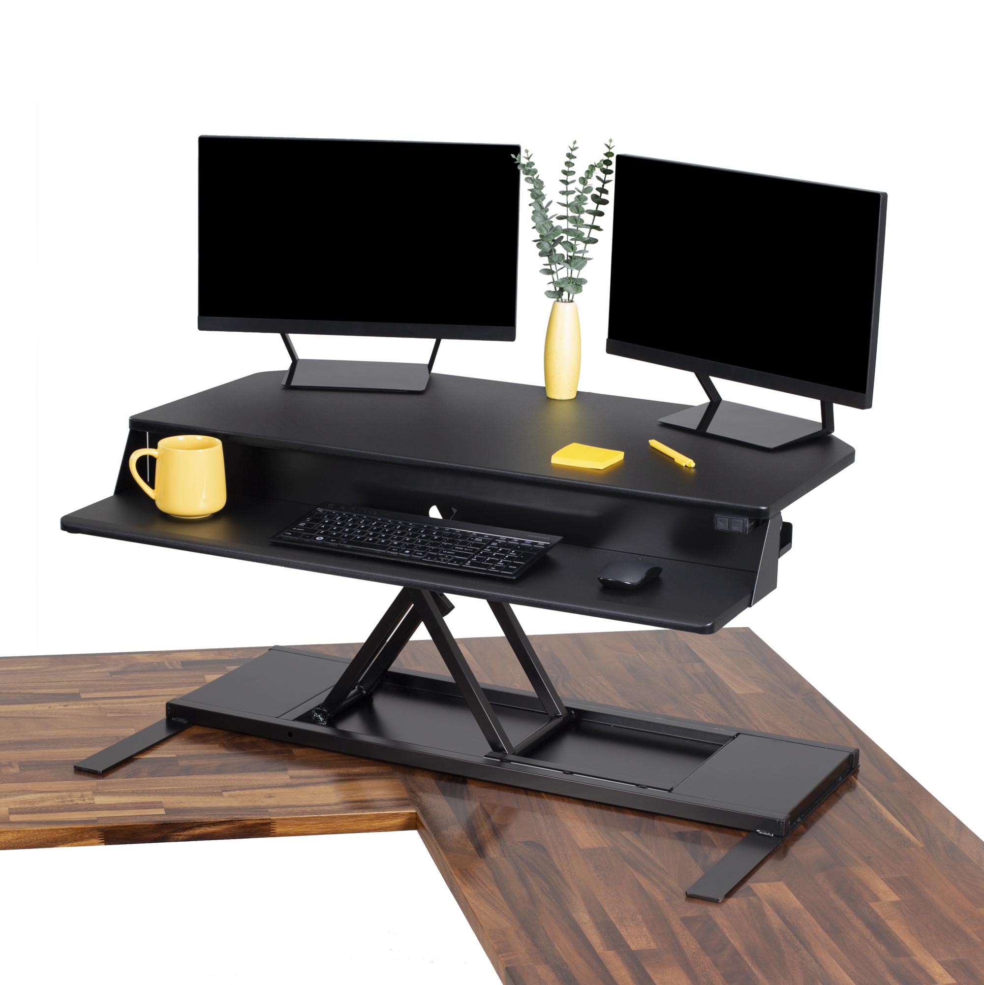 Opløft Standing Desk Converter | Lightweight Scandinavian Design,  Height-Adjustable Sit to Stand Desk for Computers & Laptops