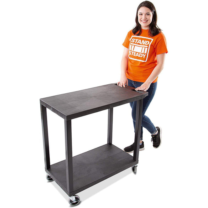 Flat Shelf Rolling Utility Cart | Tubstr by Stand Steady