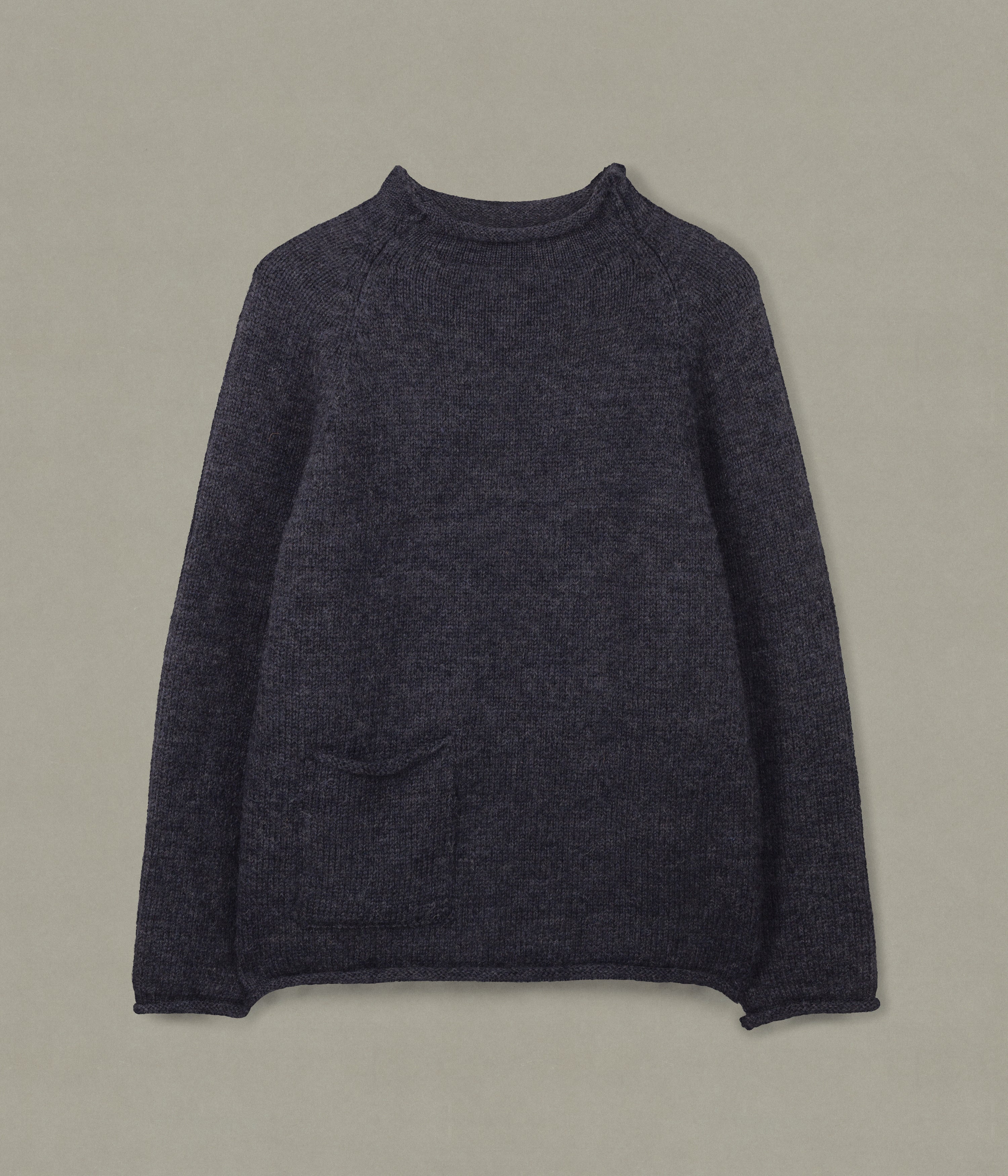 Indigo Cotton Fisherman Sweater, Navy – XENIA TELUNTS