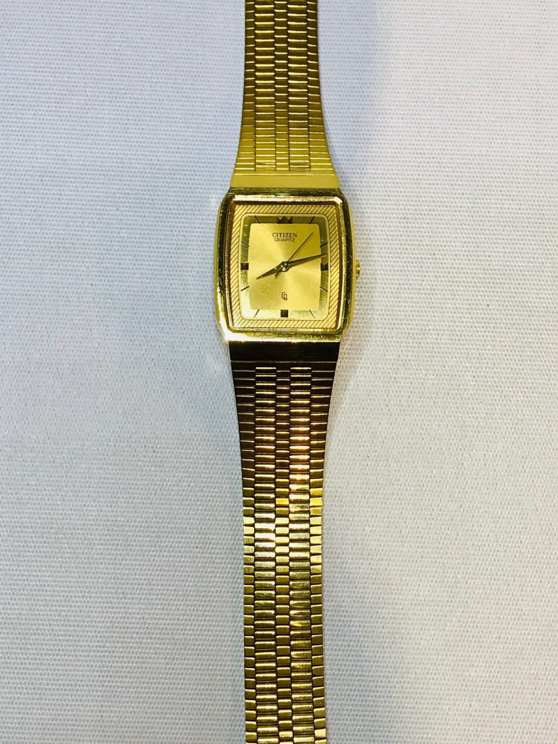 Vintage Citizen Quartz Men's Gold Watch 28mm 4031-491751K – Vintage Luxury