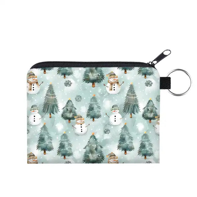 Mini Pouch - Christmas 2024 - Snowman + Trees - PREORDER