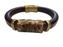 Brown Leather Alpine Bracelet