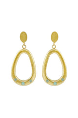 Gold Amazonite Earring
