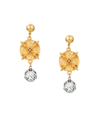 Gold X Euro Crystal Earring