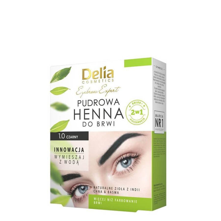 Delia Cosmetics Henna do Brwi Pudrowa 1.0 Czarna 4g