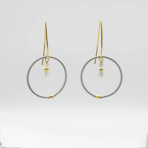 Labradorite Drop Wire Earrings - haven a boutique