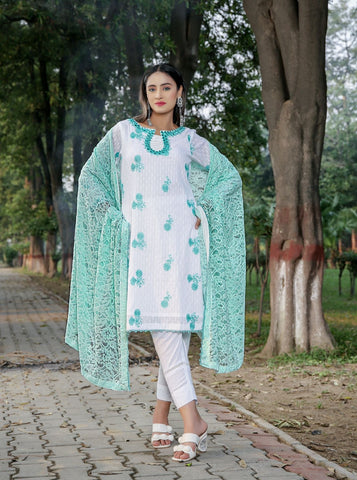 Chikankari Embroiderd Suit for eid collection 2024 outfit ideas