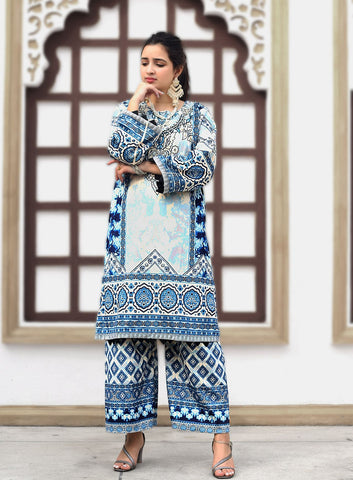 VELVET PRINTED CO-ORD PLAZO SET PAKISTANI DRESS FOR WOMEN IN BIRMINGHAM | BUY BEST QUALITY PAKISTANI SUITS IN UNITED KINGDOM EXCLUSIVELY FROM MAHHAM COLLECTION