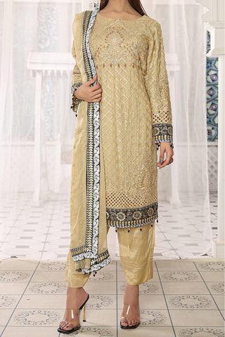 CHIFFON FRONT SEQUINS EMBROIDERY WITH CHIFFON DUPPATTA EU-1388