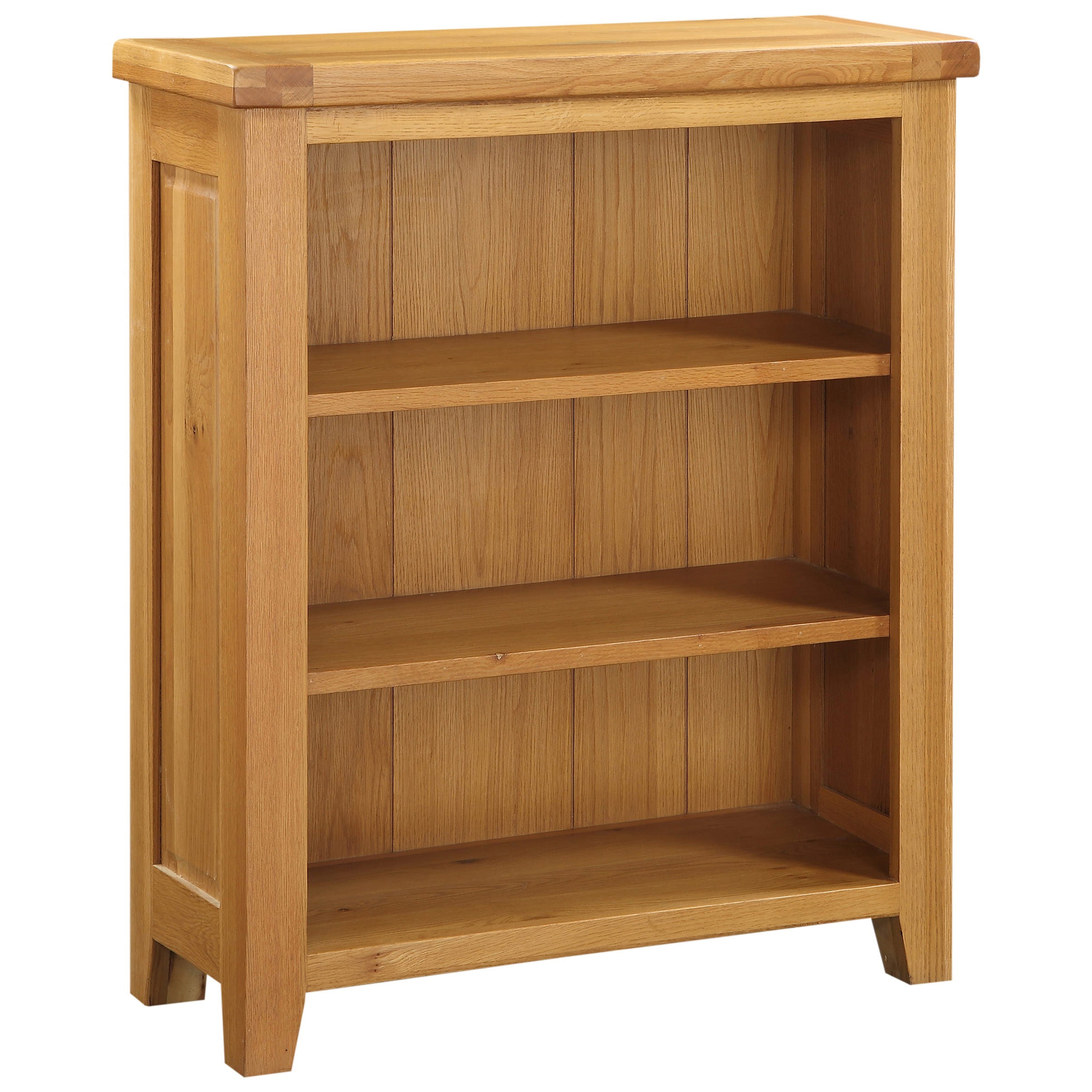 Solid Oak Bookcase Bookshelf Book Storage 2 Shelf Shelving Unit