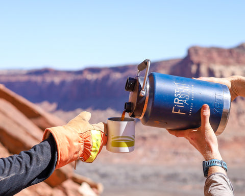 First Ascent Coffee being shared. Photo by Karson Leonard