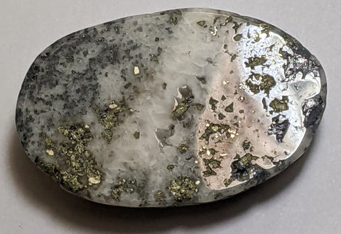 Silver and Pyrite Cabochon from Silverton, Colorado 3.8 cm, #23