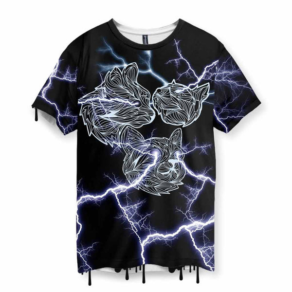 Lightning Cat Men's T-Shirt - Shirtwascash