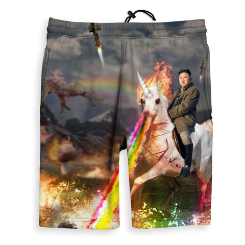 Shirtwascash - Rainbow Unicorn Kim Jong Un Women's Leggings