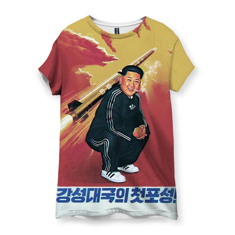 Shirtwascash - Rainbow Unicorn Kim Jong Un Women's Leggings