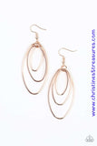 All Oval The Place - Rose Gold Earrings ~ Paparazzi