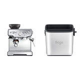 Sage BES875UK The Barista Express with Temp Control Milk Jug, Brushed Stainless Steel & BES100GBUK the Knock Box Mini Coffee Grind