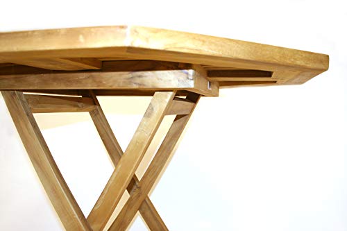 Wooden Teak Garden Furniture Set, 4 x Folding Chairs