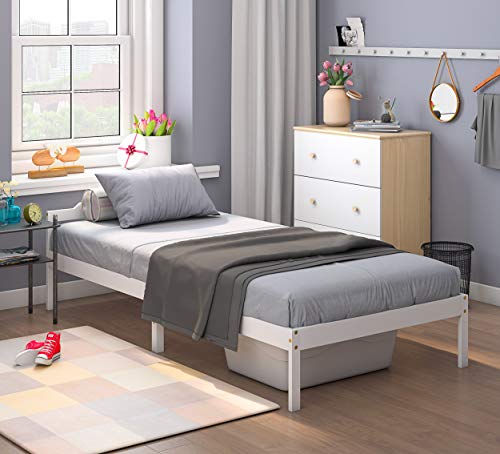 Panana Single Bed Solid Wood Bed Frame 3ft For Adults Kids Teenagers
