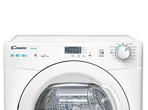 Candy Smart CSEH8A2LE 8Kg Capacity Free Standing Heat Pump Tumble Dryer, Sensor Dry, Android App enabled, 4 Dryness Levels, White