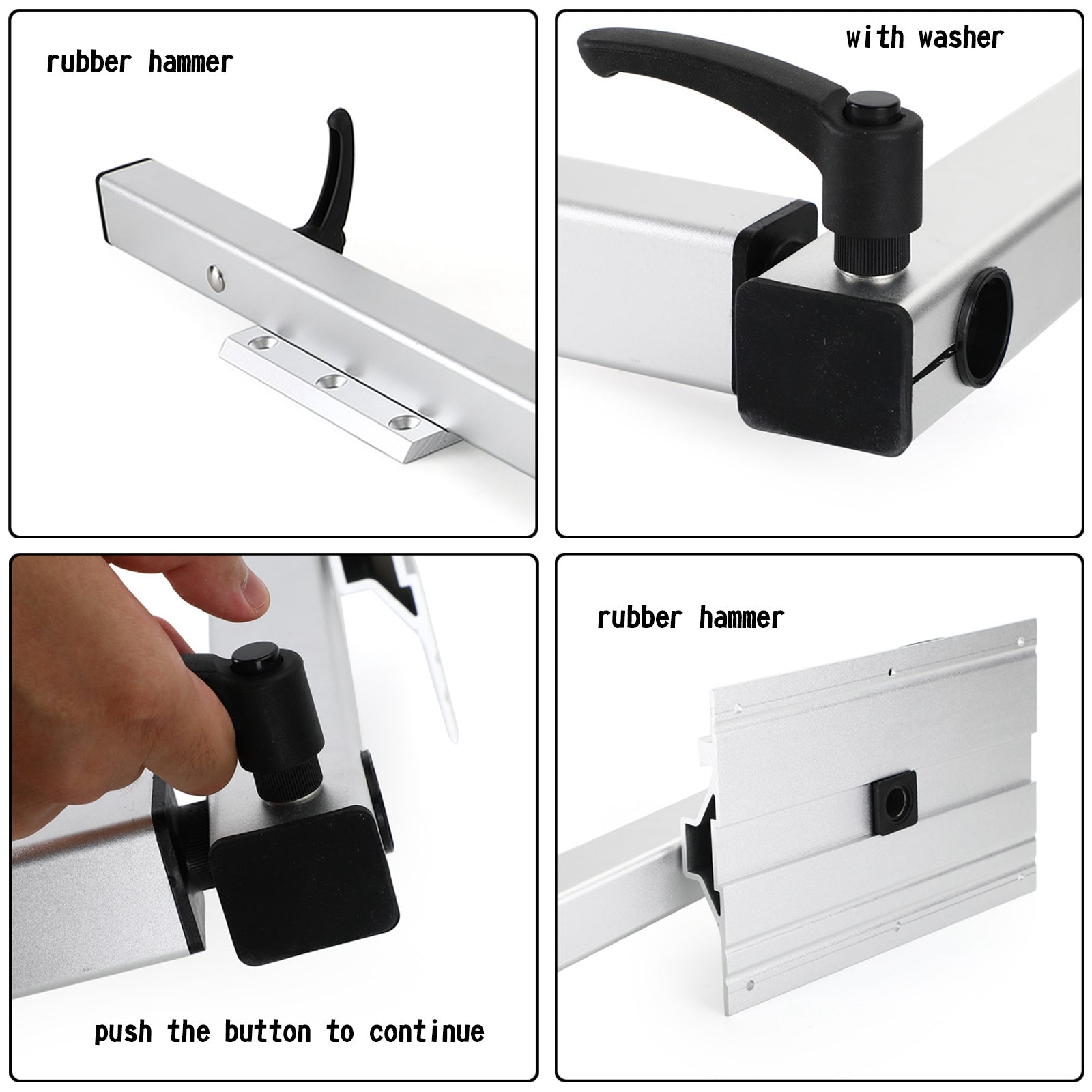 RV Aluminum Alloy Table Leg Movable Rotatable Height Adjustable Camper Table Leg Generic