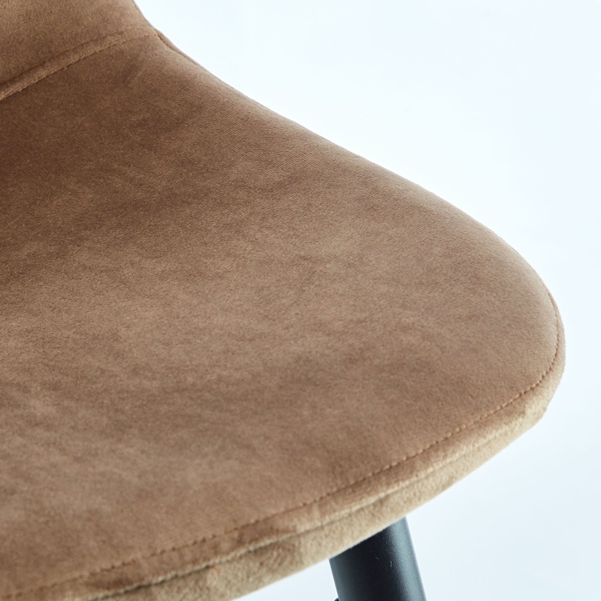 Set of 2 Velvet Barstools with Backrest for Comfortable Seating