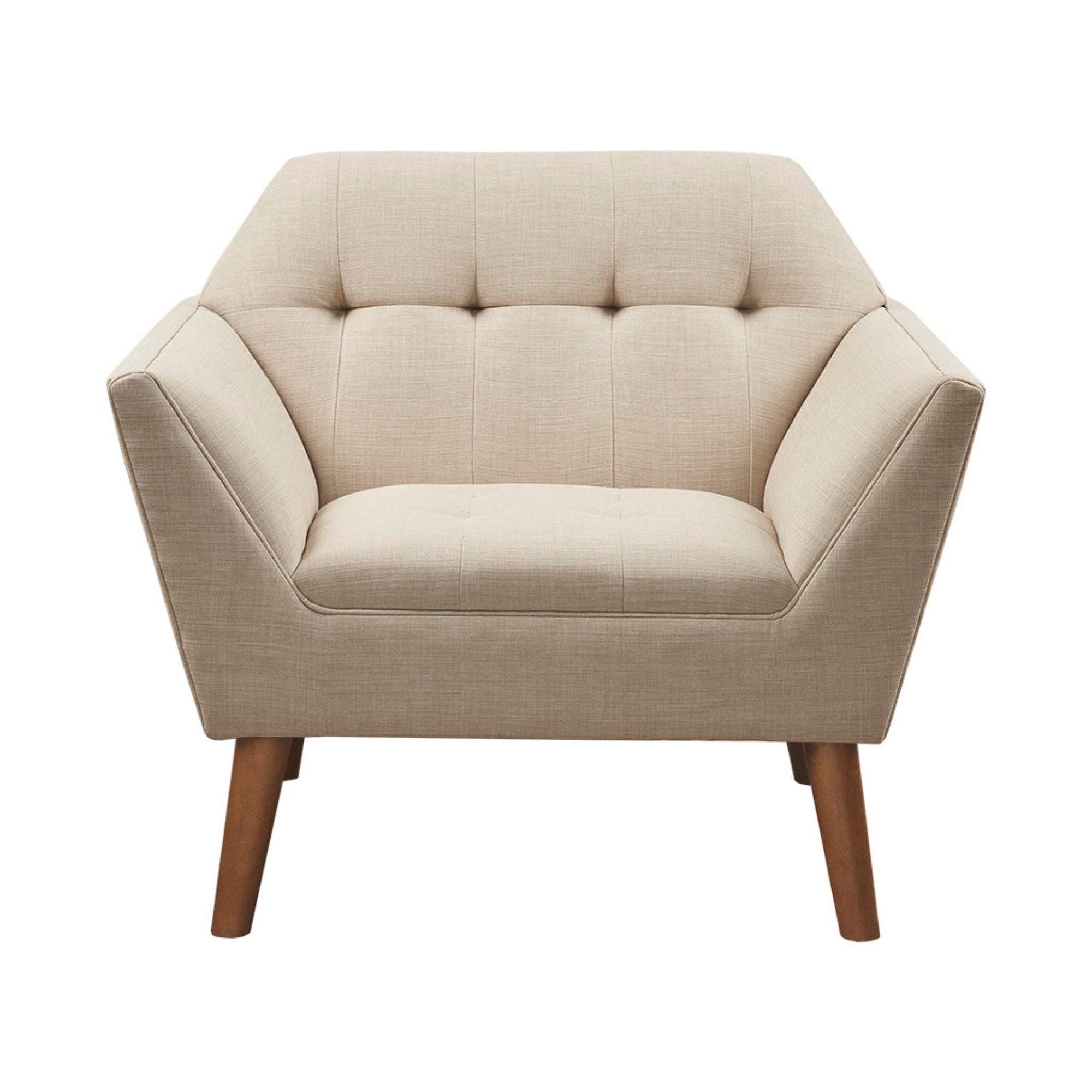 Lounge Chair in Mid-Century Modern Style with Button Tufting